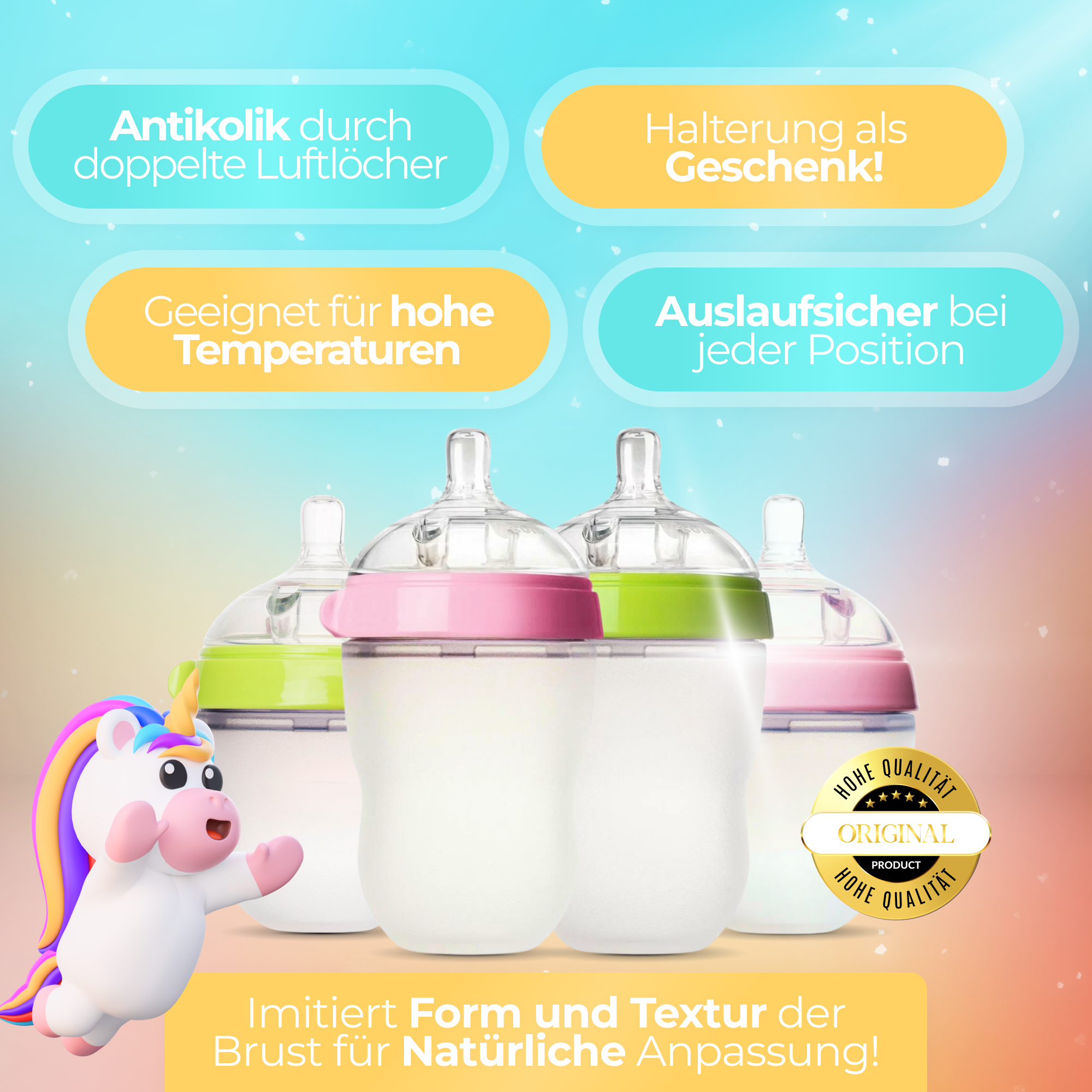 Bambino Babyflasche Aufsatzset