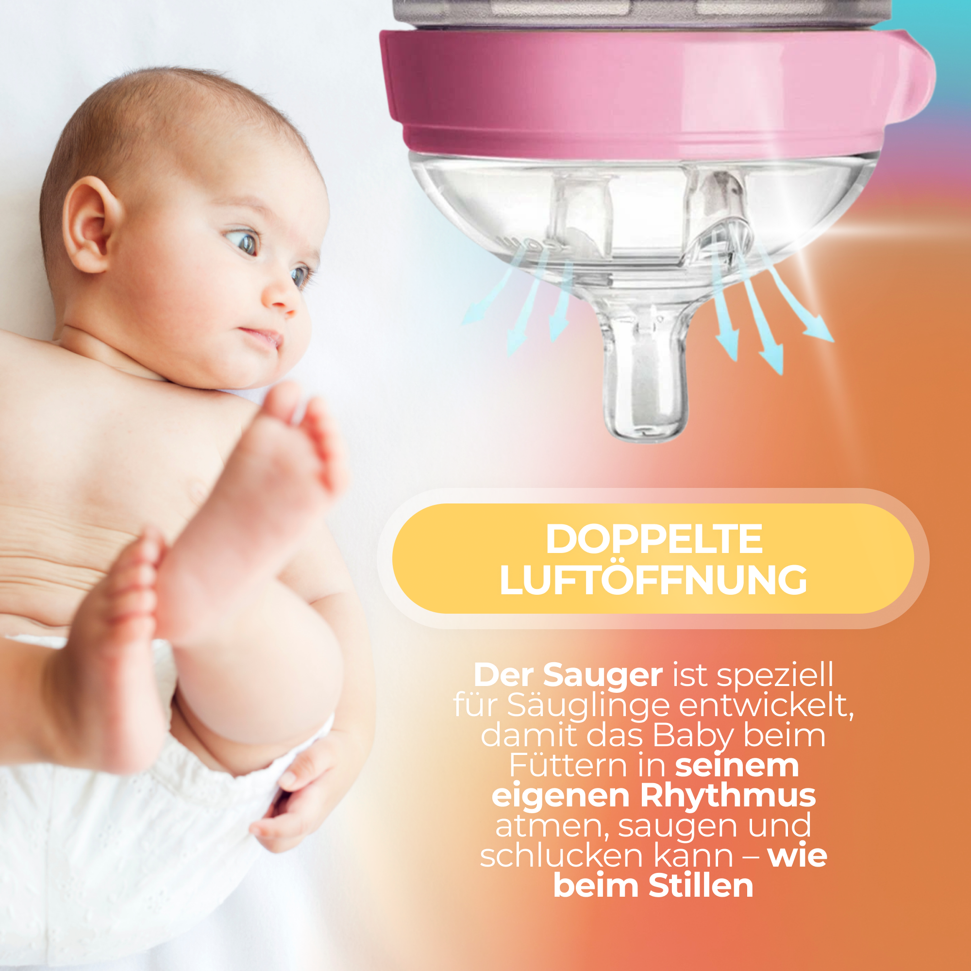 Bambino Babyflasche Aufsatzset